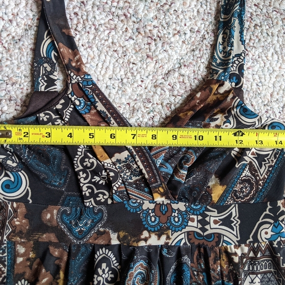 Tie-back sleeveless maxi sundress surplice bodice - Picture 5 of 6